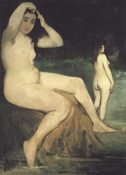 Edouard Manet Baigneuses en Seine (mk40) Norge oil painting art